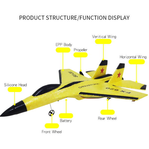 RC Foam Aircraft SU-35 Plane 2.4G Radio Control Glider Remote Control Fighter Plane Glider Airplane Foam Boys Toys for Children 4