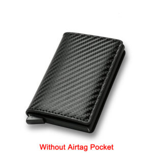 DIENQI Carbon Fiber Card Holder Wallets Men Brand Rfid Black Magic Trifold Leather Slim Mini Wallet Small Money Bag Male Purses 19