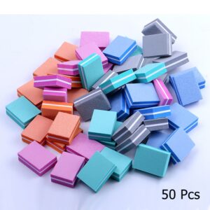 10/25/50pcs lot Double-sided Mini Nail File Blocks Colorful Sponge Nail Polish Sanding Buffer Strips Polishing Manicure Tools 11