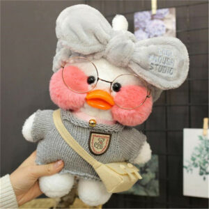 Kawaii Cartoon LaLafanfan 30cm Cafe Duck Plush Toy Stuffed Soft Kawaii Duck Doll Animal Pillow Birthday Gift for Kids Children 1