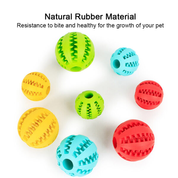 Pet Dog Toy Interactive Rubber Balls for Small Large Dogs Puppy Cat Chewing Toys Pet Tooth Cleaning Indestructible Dog Food Ball 5