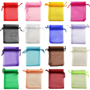 50Pcs Organza Bag Jewelry Packaging Gift Candy Wedding Party Goodie Packing Favors Pouches Drawable Bags Present Sweets Pouches 1