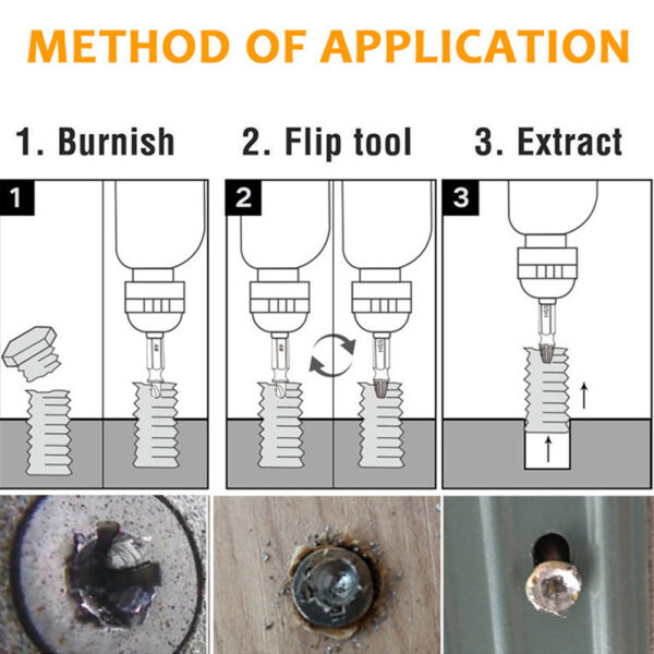 Damaged Screw Extractor Drill Bit Set 3/4/5/6Pcs Stripped Broken Screw Bolt Extractor Remover Easily Take Out Demolition Tools 6