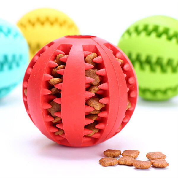 Pet Dog Toy Interactive Rubber Balls for Small Large Dogs Puppy Cat Chewing Toys Pet Tooth Cleaning Indestructible Dog Food Ball 1