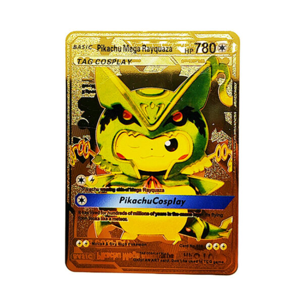 Metal Pokemon Cards Vmax Metal Pokemon Letters Pikachu Mewtwo Charizard Vmax Ex Golden Shiny Letters Game Collection Card Toys 3