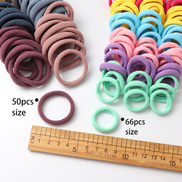 50pcs Girls Solid Color Big Rubber Band Ponytail Holder Gum Headwear Elastic Hair Bands Korean Girl Hair Accessories Ornaments 3