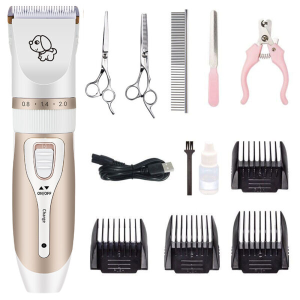 Dog Clipper Dog Hair Clippers Grooming (Pet/Cat/Dog/Rabbit) Haircut Trimmer Shaver Set Pets Cordless Rechargeable Professional 6