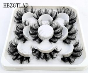 New 5Pairs 25mm 3D Mink Lashes Bulk Faux with Custom Box Wispy Natural Mink Lashes Pack Short Wholesales Natural False Eyelashes 30