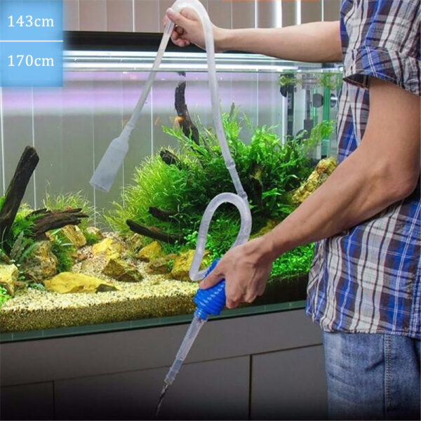 Aquarium Siphon Fish Tank Syphon Vacuum Cleaner Pump Semi-automatic Water Change Changer Gravel Water Filter Acuario Accessories 6