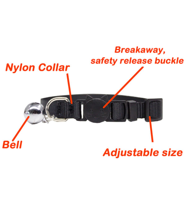 Personalized ID Free Engraving Cat Collar Safety Breakaway Small Dog Cute Nylon Adjustable for Puppy Kittens Necklace 4