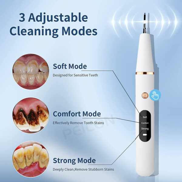 Ultrasonic Dental Scaler For Teeth Tartar Stain Tooth Calculus Remover Electric Sonic Teeth Plaque Cleaner Dental Stone Removal 4