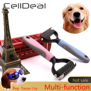 Hair Removal Comb for Dogs Cat Detangler Fur Trimming Dematting Deshedding Brush Grooming Tool For matted Long Hair Curly Pet 1