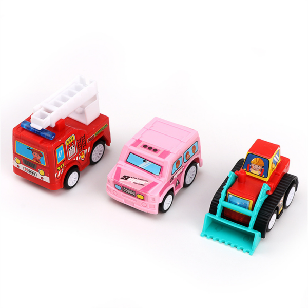 6pcs Car Model Toy Pull Back Car Toys Mobile Vehicle Fire Truck Taxi Model Kid Mini Cars Boy Toys Gift Diecasts Toy for Children 6