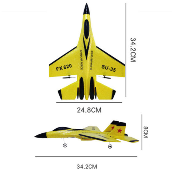 FX-620 SU-35 RC Remote Control Airplane 2.4G Remote Control Fighter Hobby Plane Glider Airplane EPP Foam Toys RC Plane Kids Gift 4