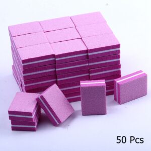 10/25/50pcs lot Double-sided Mini Nail File Blocks Colorful Sponge Nail Polish Sanding Buffer Strips Polishing Manicure Tools 10