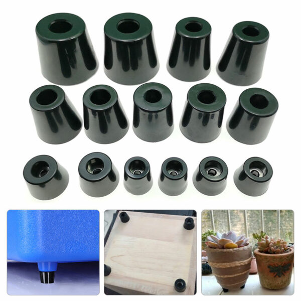 10Pc Black Rubber Feet Non-slip Furniture Foot Table Leg Cabinet Bottom Pad for Table Chair Cutting instrument Accessories 6