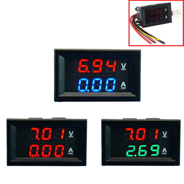 High Quality DC 100V 10A Voltmeter Ammeter Blue + Red LED Amp Dual Digital Volt Meter Gauge 2