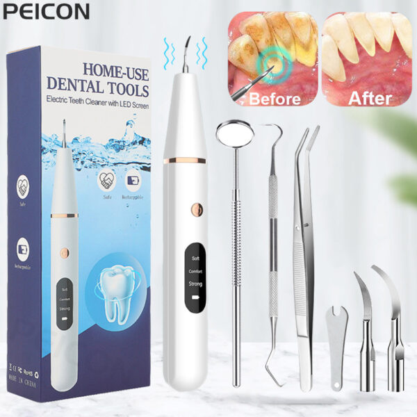 Ultrasonic Dental Scaler For Teeth Tartar Stain Tooth Calculus Remover Electric Sonic Teeth Plaque Cleaner Dental Stone Removal 1