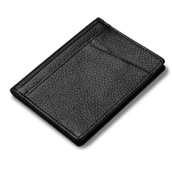 Super Slim Soft Wallet 100% Genuine Leather Mini Credit Card Wallet Purse Card Holders Men Wallet Thin Small 6