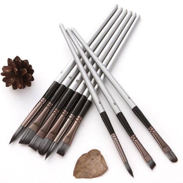 24 pcs/set Nylon Hair Wooden Handle Watercolor Paint Brush Pen Scrubbing Scraper Acrylic Painting Art Paint Brushes Supplies 3