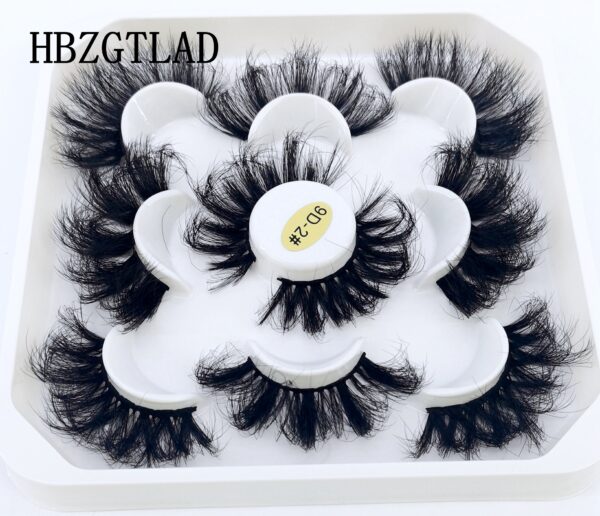 New 5Pairs 25mm 3D Mink Lashes Bulk Faux with Custom Box Wispy Natural Mink Lashes Pack Short Wholesales Natural False Eyelashes 12