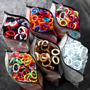 60/100pcs/Set Elastic Hair Bands Girls Hair Accessories Colorful Nylon Headband Kids Ponytail Holder Scrunchie Ornaments Gift 1