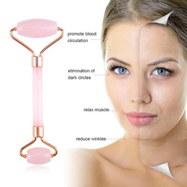 2pcs/set Face Spa Massager Neck Roller Gua Sha Scraper Board Face Lift Up Wrinkle Remover Face Roller Scraper Set 4