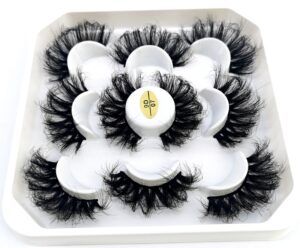 New 5Pairs 25mm 3D Mink Lashes Bulk Faux with Custom Box Wispy Natural Mink Lashes Pack Short Wholesales Natural False Eyelashes 36