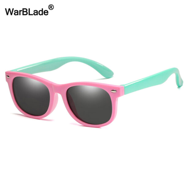 WarBlade Round Polarized Kids Sunglasses Silicone Flexible Safety Children Sun Glasses Fashion Boys Girls Shades Eyewear UV400 4