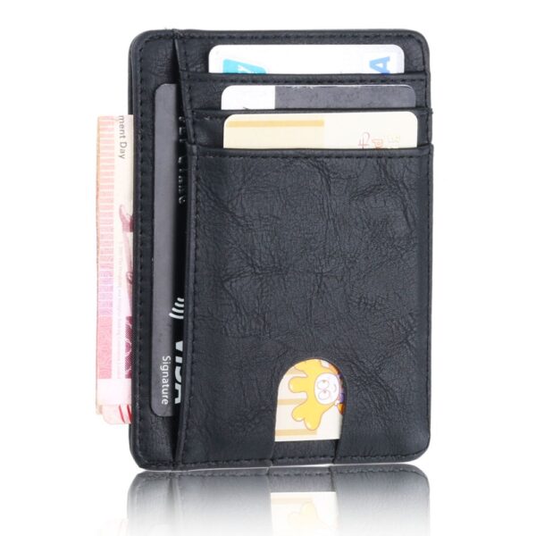 THINKTHENDO Slim RFID Blocking Leather Wallet Credit ID Card Holder Purse Money Case for Men Women 2020 Fashion Bag 11.5x8x0.5cm 1