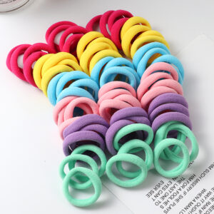 50pcs Girls Solid Color Big Rubber Band Ponytail Holder Gum Headwear Elastic Hair Bands Korean Girl Hair Accessories Ornaments 7