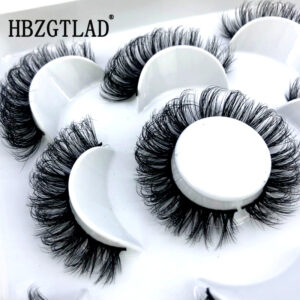 HBZGTLAD New 5 pairs 8-25mm natural 3D false eyelashes fake lashes makeup kit Mink Lashes extension mink eyelashes maquiagem 1