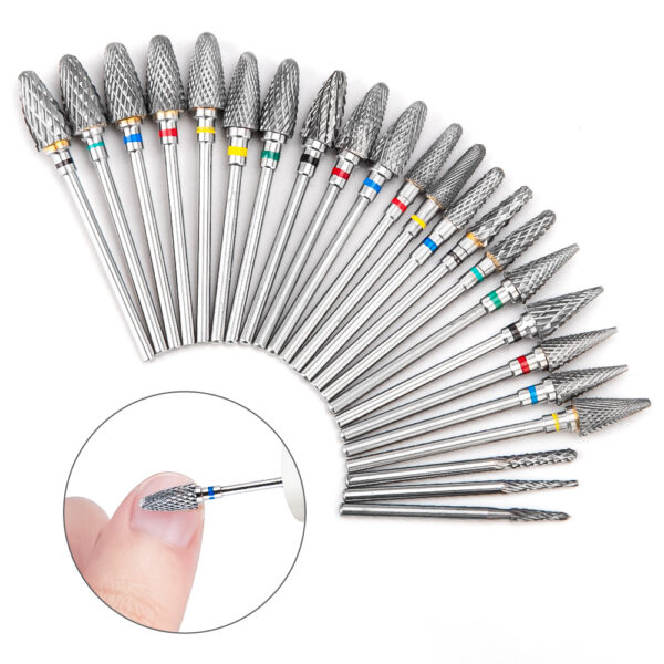 Dmoley Ceramic Tungsten Nail Drill Bit Electric Manicure Drills For Machine Milling Cutter Nail Burr Pedicure Accessories Tools 6