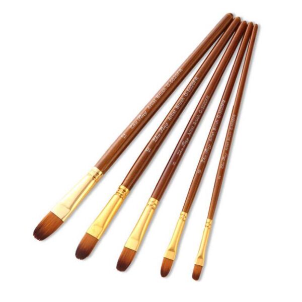 12Pcs/lot Paint Brush Set Art Drawing Brushes Wooden Handle Brushes For Acrylic Painting Supplies 4