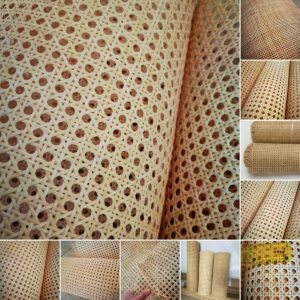 20-70CM Long 40-55CM Wide Natural Cane Webbing Real Indonesia Rattan Roll Wall Decor Furniture Repair Material 1