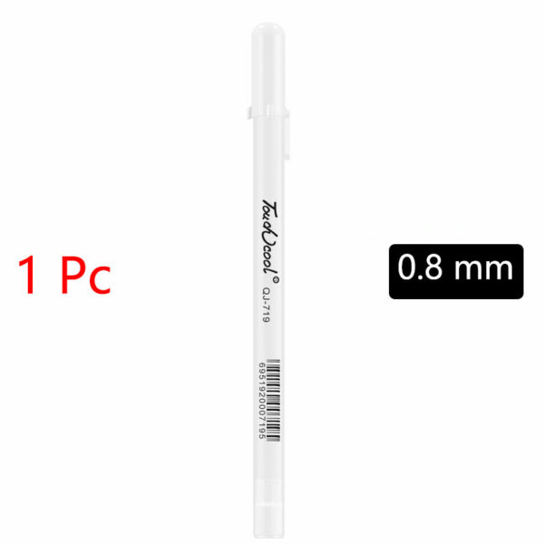 1/3/5 Pcs White Marker Pens 2.0mm Oily Waterproof White Gel Pen DIY Graffiti Sketching Markers Stationery Wrting School Supplies 10