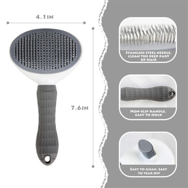 Pet Dog Hair Brush Cat Comb Grooming And Care Cat Brush Stainless Steel Comb For Long Hair Dogs Cleaning Pets Dogs Accessories 5