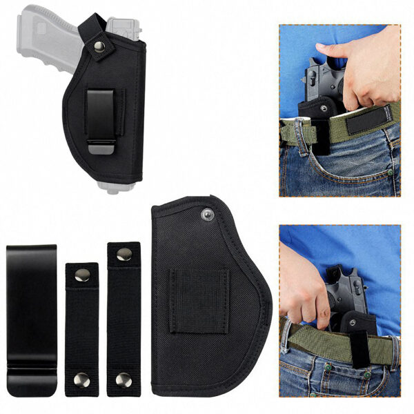 Universal Tactical Gun Holster Concealed Carry Holsters Belt Metal Clip IWB OWB Holster Airsoft Gun Bag for All Size Handguns 2