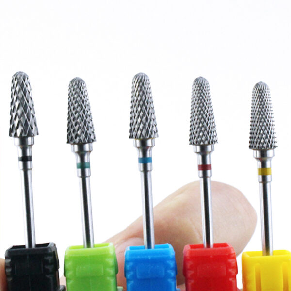 Ceramic Milling Cutter Manicure Nail Drill Bits Electric Nail Files Pink Blue Grinding Bits Mills Cutter Burr Accessories 2