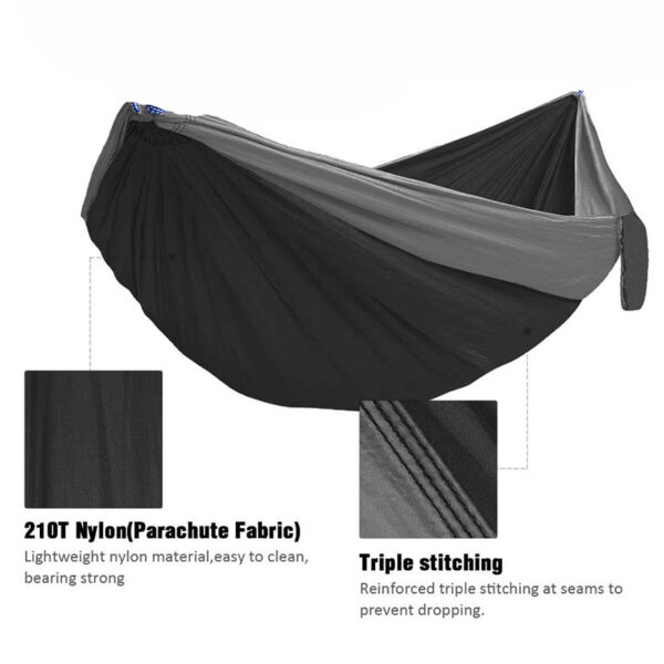 Camping Hammock Double Single Lightweight Hammock with Hanging Ropes for Backpacking Hiking Travel Beach Garden 3