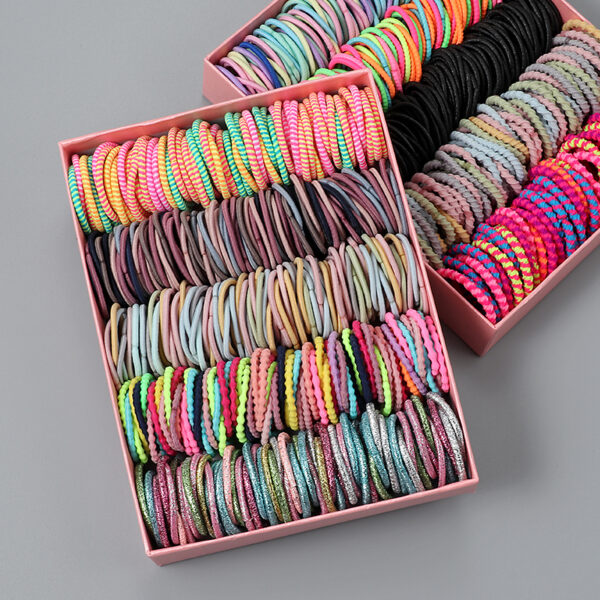 New 100pcs/lot Hair bands Girl Candy Color Elastic Rubber Band Hair band Child Baby Headband Scrunchie Hair Accessories for hair 1