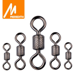 Meredith 50PCS/Lot Fishing Swivels Ball Bearing Swivel with Safety Snap Solid Rings Rolling Swivel for Carp Fishing Accessories 1