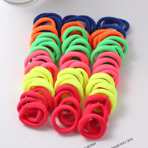 50pcs Girls Solid Color Big Rubber Band Ponytail Holder Gum Headwear Elastic Hair Bands Korean Girl Hair Accessories Ornaments 21