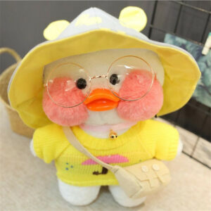 Kawaii Cartoon LaLafanfan 30cm Cafe Duck Plush Toy Stuffed Soft Kawaii Duck Doll Animal Pillow Birthday Gift for Kids Children 2