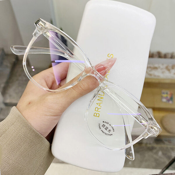 Transparent Computer Glasses Frame Women Men Anti Blue Light Round Eyewear Blocking Glasses Optical Spectacle Eyeglass 1