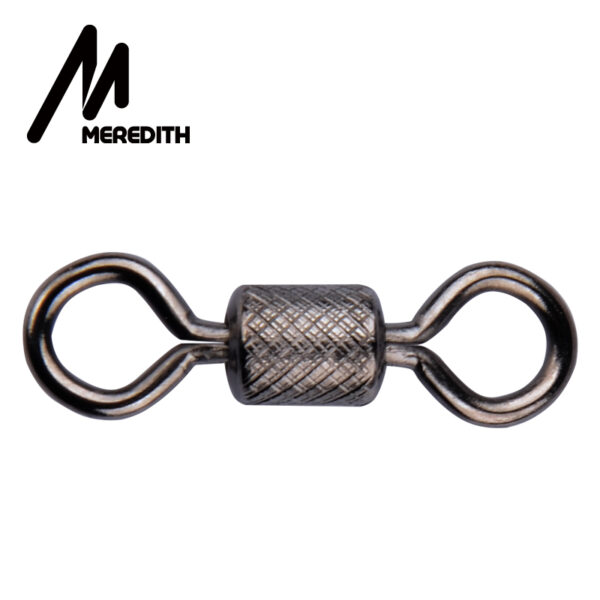 Meredith 50PCS/Lot Fishing Swivels Ball Bearing Swivel with Safety Snap Solid Rings Rolling Swivel for Carp Fishing Accessories 6