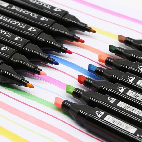 TOUCHFIVE 1PCS Optional 168 Colors Sketch Markers Alcohol Based Markers Color Marker Set Painting Art Supplies Pen for School 4