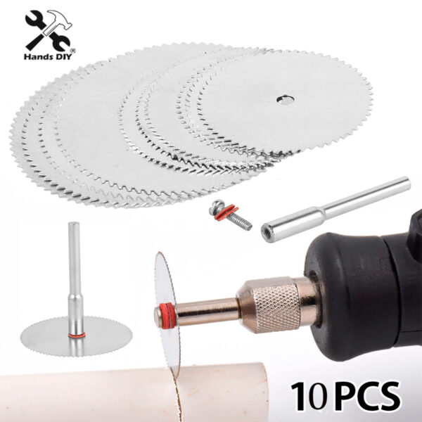 10pcs Mini Circular Saw Blade Electric Grinding Cutting Disc Rotary Tool for Dremel Metal Cutter Power Tool Wood Cutting Discs 1