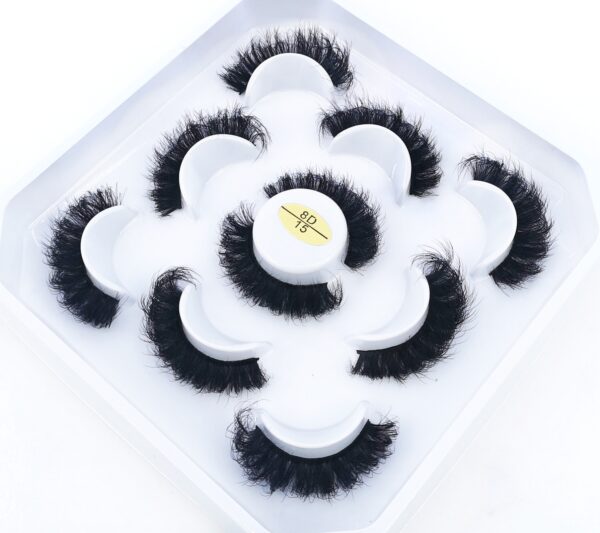 New 5Pairs 25mm 3D Mink Lashes Bulk Faux with Custom Box Wispy Natural Mink Lashes Pack Short Wholesales Natural False Eyelashes 22