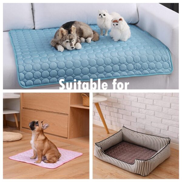 Dog Mat Cooling Summer Pad Mat For Dogs Cat Blanket Sofa Breathable Pet Dog Bed Summer Washable For Small Medium Large Dogs Car 3